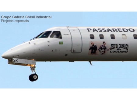 ADESIVO ESPECIAL PARA AERONAVES - PERSONALIZAÇÃO DE AERONAVE COM LOGO 
